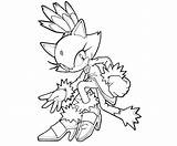 Coloring Blaze Hedgehog sketch template