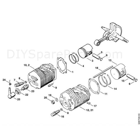 stihl ts  disc cutter ts parts diagram  cylinder