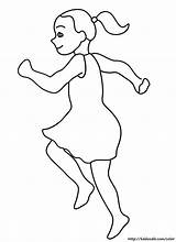 Skip Clipart Coloring Printable Girl Child Jump Run Pages Clip Color Exercise Cliparts Skipping Jumping Jogging Someone Colouring Colour Girls sketch template