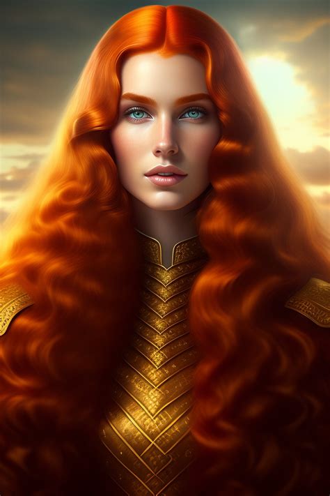 download ai generated redhead woman warrior royalty free stock