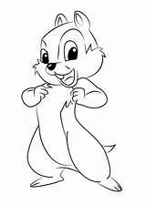 Chip Dale Drawingtutorials101 Colorear Chipmunk Rangers sketch template