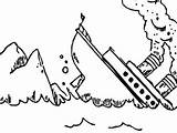 Sinking Ship Titanic Coloring Pages Drawing Printable Colouring Getdrawings Template Getcolorings sketch template