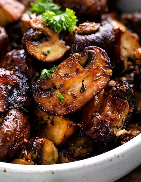 roasted mushrooms garlic balsamic  chunky chef