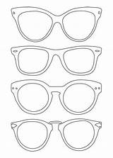 Glasses sketch template