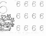 Number Worksheets Tracing Coloring Six Preschool Kindergarten Comment First Toddler sketch template
