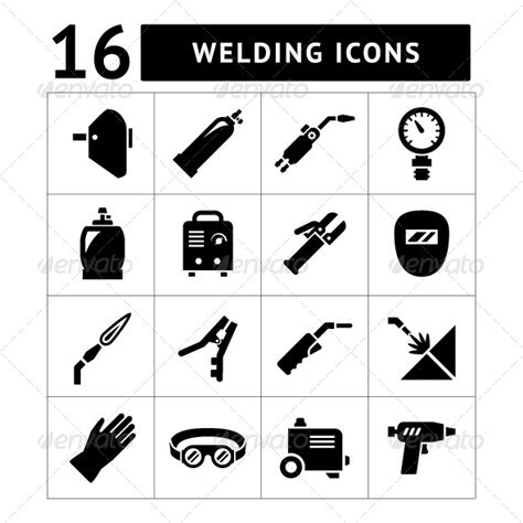 Set Icons Of Welding By Moto Rama Graphicriver