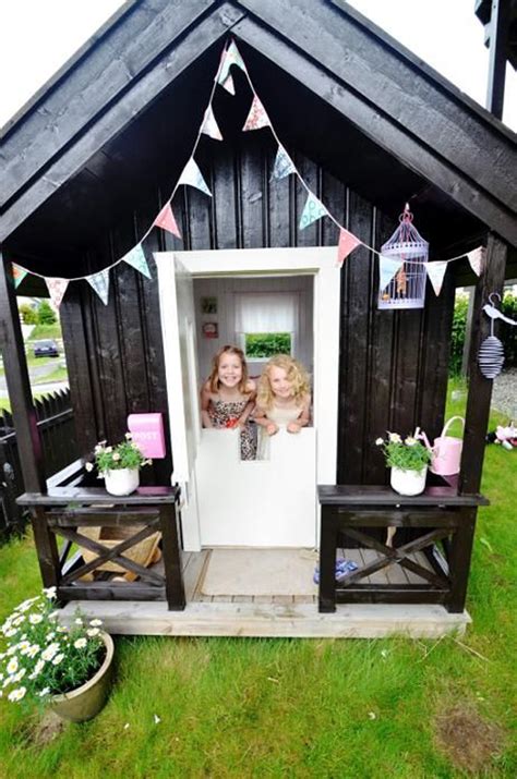 black  white outdoor kids playhouses homemydesign