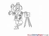 Photographer Coloring Pages Sheet Title sketch template