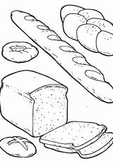 Bread Loaf Colouring Dibujar Tocolor Dominical Cereales Bordar Frutas Zapisano sketch template