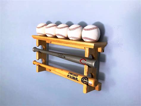 bat horizontal mini bat rack  baseball shelf