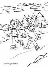 Schlittschuhlaufen Malvorlage Wintersport öffnet Anklicken Setzen Kindgerecht Bildes Malbilder sketch template