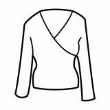 Blouse Coloring Sleeve Long Pages Blusa 為孩子的色頁 sketch template