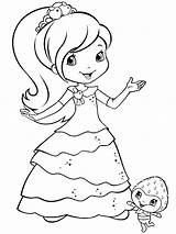 Coloring Pages Strawberry Shortcake Berrykins Girls sketch template