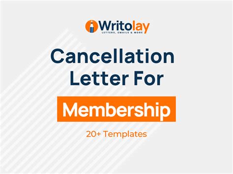 membership cancellation letter  templates writolaycom