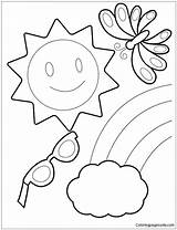 Happy Summer Pages Coloring Color Printable sketch template