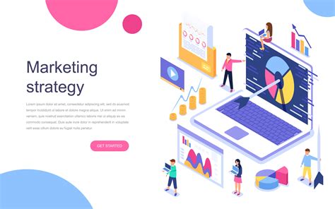 isometric marketing strategy web banner 260774 download