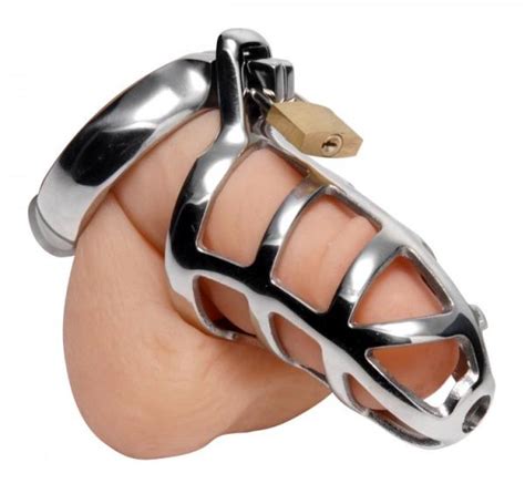detained stainless steel chastity cage on literotica