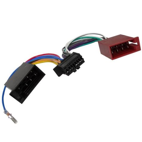 aerzetix  adaptateur faisceau cable fiche iso pour autoradio compatible jvc kd