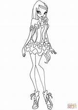 Winx Flora Designlooter Layla Supercoloring Zentangle sketch template