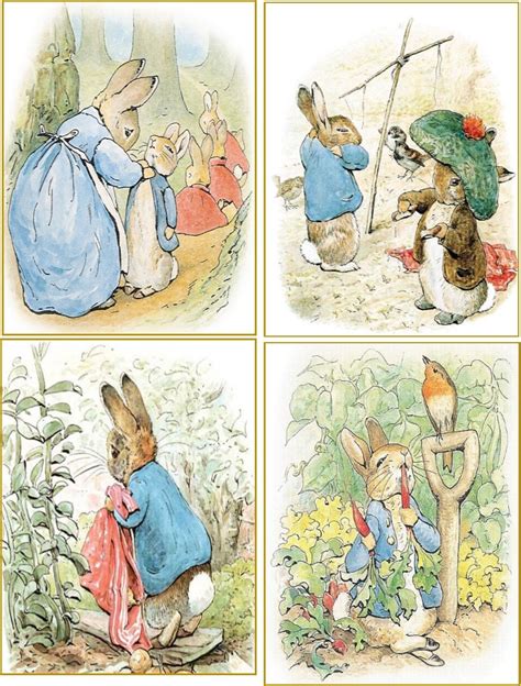beatrix potter illustrations  tales  peter rabbit set  etsy uk