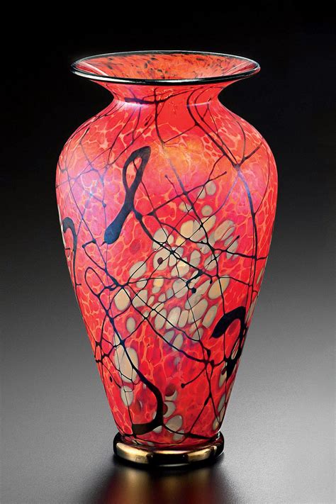 Phoenix Vase By David Lindsay Medium Art Glass Vase Art Glass