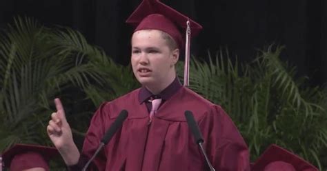 autistic teen gives powerful graduation speech cbs news