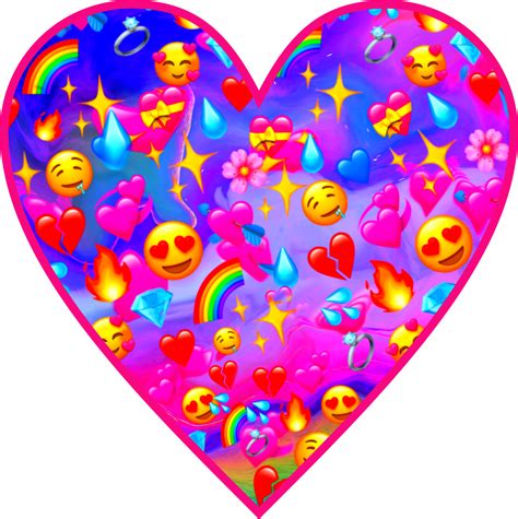 Background Heart Emoji Cute Sticker By Kailallyn