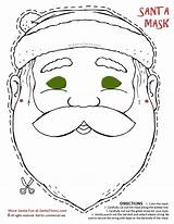 Santa Mask Christmas Coloring Cut Printable Color Pages Printables Elf Reindeer Activities Activity Jolly Fun Find List sketch template