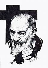 Padre Pio sketch template