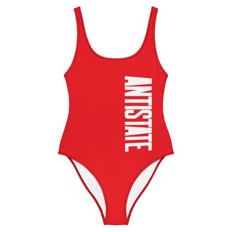 stone one piece red swimsuit antistate