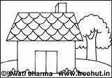 Coloring House Pages Hut Tree Treehut Behind sketch template