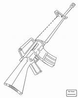 Ak 47 Drawing Coloring Pages Guns Getdrawings Rifle sketch template