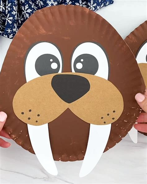 paper plate walrus craft  kids  template video video