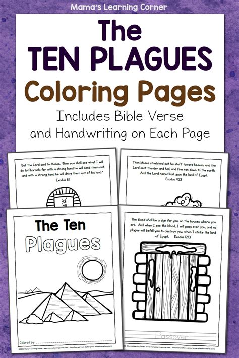 ten plagues coloring pages mamas learning corner