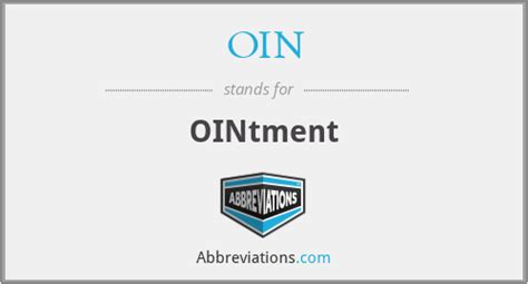 oin ointment