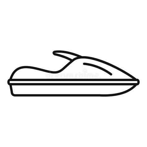 jet ski icon outline style stock vector illustration  activity