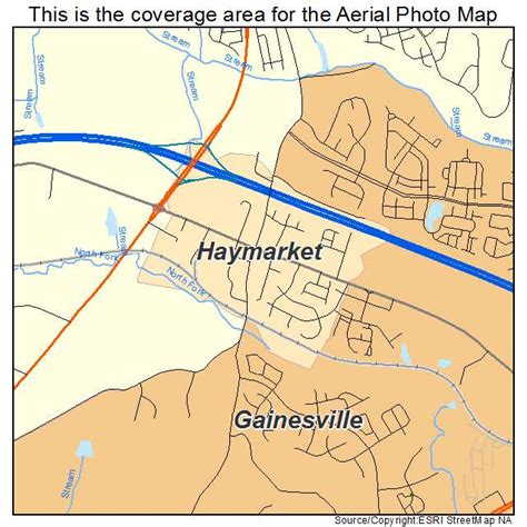 aerial photography map  haymarket va virginia