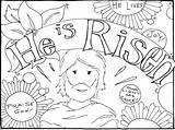 Alive Jesus Coloring Pages Getdrawings Easter sketch template