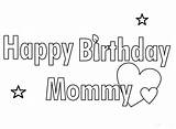 Birthday Mom Happy Coloring Cards sketch template