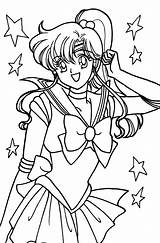 Sailor Coloring Moon Pages Jupiter Drawing Choose Board Scouts sketch template