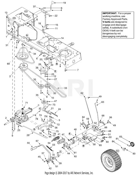 troy bilt ajg bronco  parts diagram  drive controls rear wheels