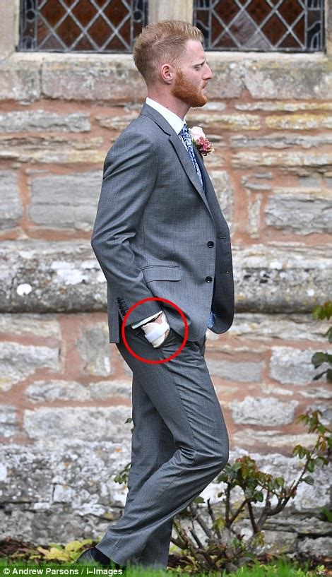 ben stokes spotted with a bandage on his hand at wedding daily mail online