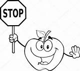 Stop Sign Coloring Pages Octagon Cartoon Signs Printable Traffic Apple Drawing Getcolorings Getdrawings Color Colorings sketch template