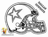 Coloring Cowboys Dallas Helmet Pages Colorine sketch template