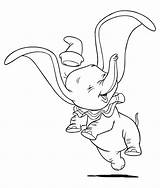 Dumbo Coloring Disney Pages Elephant Walt Animal Gif sketch template