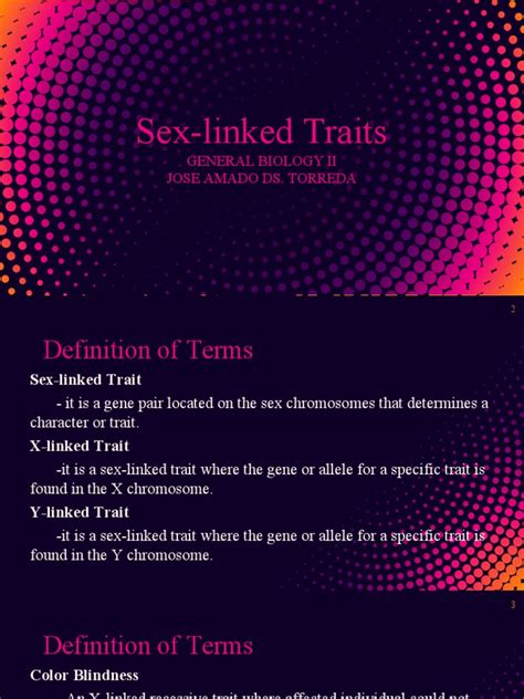 Sex Linked Traits General Biology Ii Jose Amado Ds Torreda Pdf