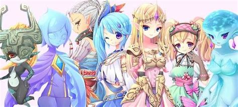 hyrule warriors girls midna fi impa lana zelda agitha and ruto but cia is missing