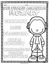 Mozart Amadeus Wolfgang Composer Freebie Famous Coloring Musica Music Música Conroy Emily Teacherspayteachers Composers Primaria Fichas Classical Actividades Classroom Visit sketch template