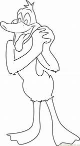 Daffy Duck Coloring Looking Funny Pages Cartoon Coloringpages101 Characters Color Printable Kids sketch template