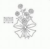 Embroidery Patterns Flower Pattern Flowers Designs Vintage French Printable Transfer Bouquet Ribbon Trace Simple Silk Hand Tracing Applique Transfers Knots sketch template